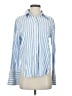 H&M Stripes Blue Long Sleeve Button-Down Shirt Size XS - photo 1