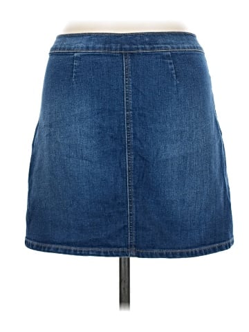 Wax Jean Denim Skirt (view 2)
