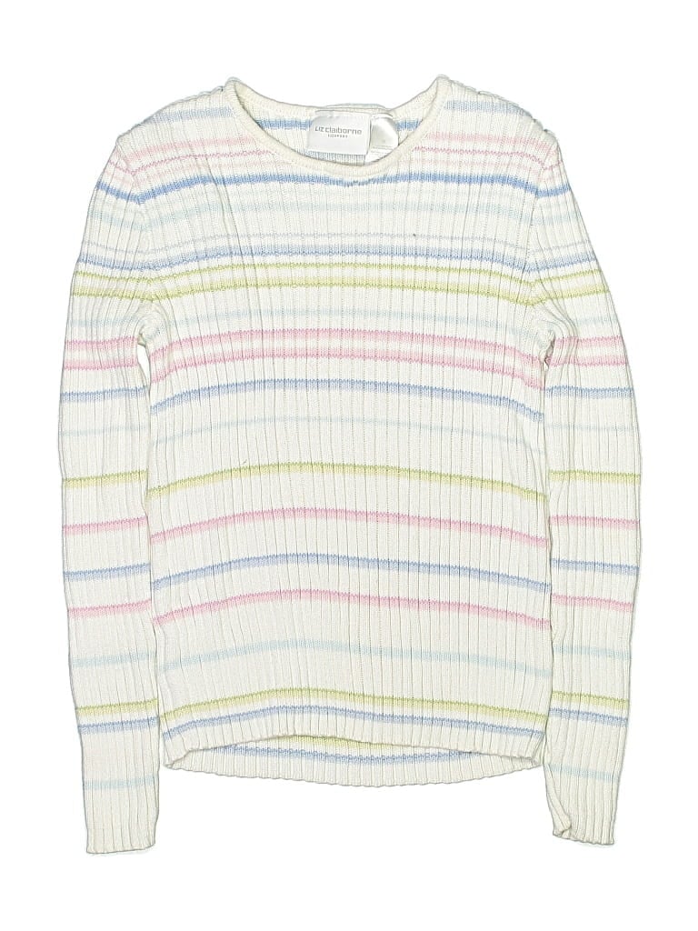 Pre-owned Liz Claiborne Kids' Pullover Sweater In White