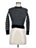 Nordstrom 100% Cashmere Stripes Black Cashmere Pullover Sweater Size M - photo 1