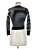 Nordstrom 100% Cashmere Stripes Black Cashmere Pullover Sweater Size M - photo 2
