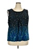 Calvin Klein Blue Sleeveless Blouse Size 3X - photo 1