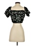 Shein Green Short Sleeve Blouse Size 4 - photo 2