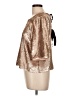 J.Crew 100% Polyester Metallic Gold 3/4 Sleeve Top Size 12 - photo 5