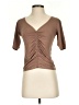 Splendid Brown Short Sleeve Top Size S - photo 1