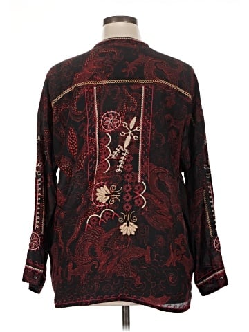 Johnny Was Long Sleeve Silk Top (view 2)