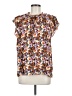 ee:some 100% Rayon Orange Short Sleeve Blouse Size M - photo 1