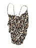 Assorted Brands Animal Print Brown One Piece Swimsuit Size 12 - photo 1