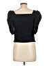 Ann Taylor LOFT Black Short Sleeve Top Size L - photo 2