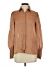 Express 100% Polyester Metallic Brown Long Sleeve Blouse Size XS - photo 1