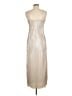 No Comment 100% Polyester Metallic Silver Cocktail Dress Size L - photo 2