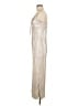 No Comment 100% Polyester Metallic Silver Cocktail Dress Size L - photo 5