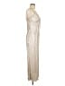 No Comment 100% Polyester Metallic Silver Cocktail Dress Size L - photo 4