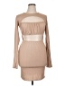 PrettyLittleThing Solid Tan Cocktail Dress Size 16 - photo 1
