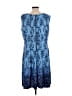 db established 1962 Floral Blue Cocktail Dress Size 16 - photo 2