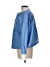 On 34th 100% Cotton Color Block Blue Long Sleeve Blouse Size L - photo 5