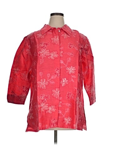 Coldwater Creek 3/4 Sleeve Silk Top (view 1)