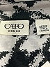 Cato 100% Polyester Houndstooth Silver 3/4 Sleeve Blouse Size 22 - 24 - photo 7