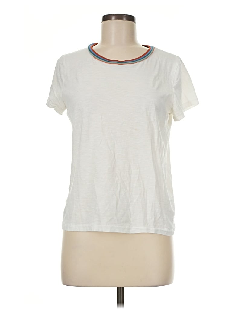 Pre-owned Madewell Short Sleeve T-shirt In Ivory