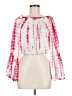 BoHo Me 100% Rayon Pink 3/4 Sleeve Blouse Size M - photo 1