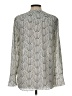 T Tahari Polka Dots Silver Long Sleeve Blouse Size L (estimated) - photo 2