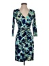 Ann Taylor Print Blue Cocktail Dress Size 2 - photo 1
