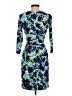 Ann Taylor Print Blue Cocktail Dress Size 2 - photo 2