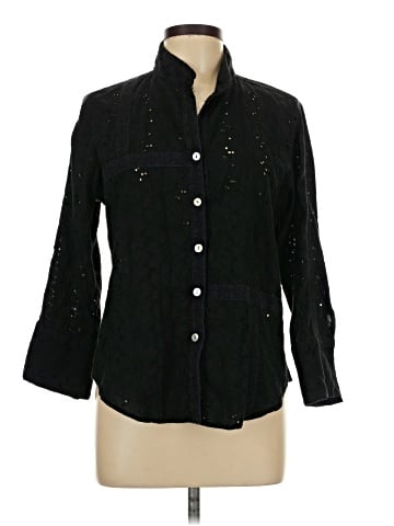 Draper's & Damon's 3/4 Sleeve Button-Down Shirt (view 1)