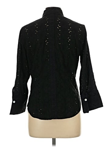 Draper's & Damon's 3/4 Sleeve Button-Down Shirt (view 2)