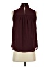 Ann Taylor LOFT 100% Polyester Burgundy Sleeveless Blouse Size XS - photo 2