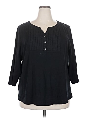 Karen Scott 3/4 Sleeve Blouse (view 1)