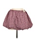 No Boundaries Checkered-gingham Burgundy Casual Skirt Size 4 - 6 - photo 1