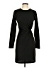 Socialite Solid Black Casual Dress Size S - photo 1