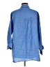 J. McLaughlin 100% Linen Blue Long Sleeve Button-Down Shirt Size L - photo 2