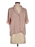 Danskin 100% Polyester Tan Short Sleeve Blouse Size S - photo 1