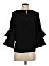 J.Crew 100% Polyester Black 3/4 Sleeve Blouse Size 0 - photo 2