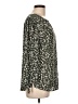 Monday Fun 100% Polyester Animal Print Green 3/4 Sleeve Blouse Size L - photo 4