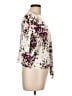 LUQ 100% Rayon Ivory Short Sleeve Blouse Size L - photo 4