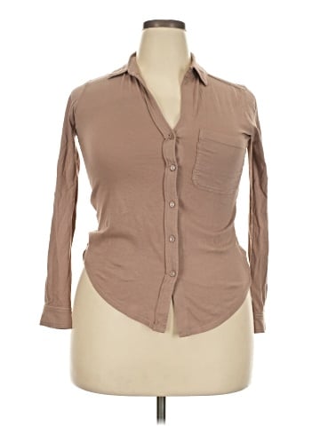 Bobi 3/4 Sleeve Button-Down Shirt (view 1)