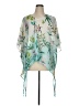 Colleen Lopez 100% Polyester Green 3/4 Sleeve Blouse Size XL - photo 1