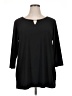 IMAN Black 3/4 Sleeve Top Size 1X - photo 1