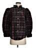 Gretchen Scott Designs 100% Silk Plaid Black 3/4 Sleeve Silk Top Size XS - photo 1