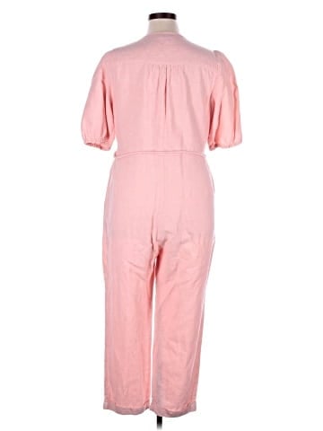 Madewell Linen-Blend Puff-Sleeve Tassel-Tie Jumpsuit (view 2)
