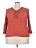 Daniel Rainn 100% Rayon Orange 3/4 Sleeve Blouse Size XXL - photo 1