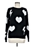 Unbranded 100% Acrylic Hearts Black Pullover Sweater Size M - photo 1