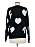 Unbranded 100% Acrylic Hearts Black Pullover Sweater Size M - photo 2
