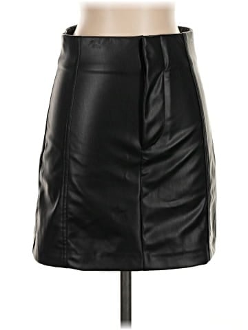 Zara Faux Leather Skirt (view 1)