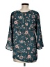 Papermoon 100% Polyester Teal 3/4 Sleeve Blouse Size M - photo 2
