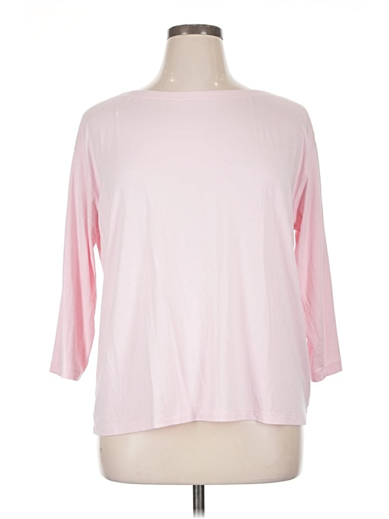 Pre-owned Jjill 3/4 Sleeve T-shirt In Pink