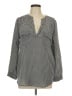 Joie 100% Silk Houndstooth Gray Long Sleeve Silk Top Size L - photo 1